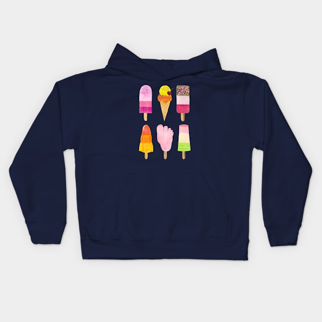 Ice Cream Kids Hoodie by Tracey English